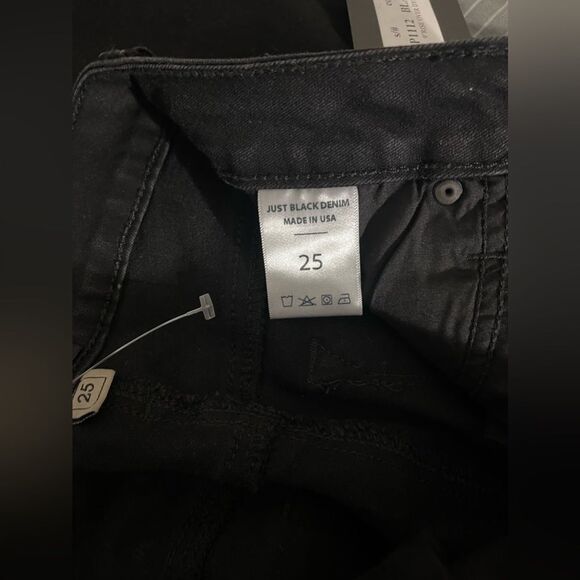 NWT Just Black Denim 9" Rise Over Dye Skinny Jeans Black Made In USA BP1112 - Picture 14 of 16